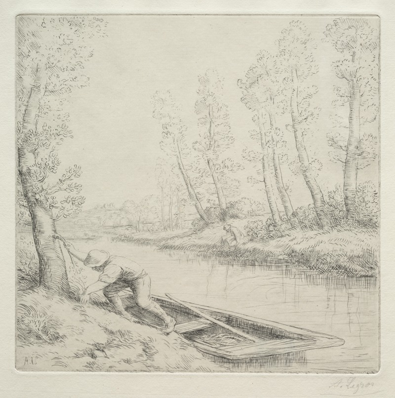 Alphonse Legros - Morning on the River (Le Matin sur la rivière)