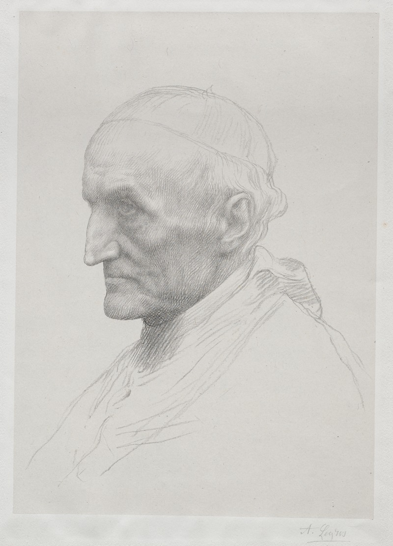 Alphonse Legros - Portrait of Cardinal Manning