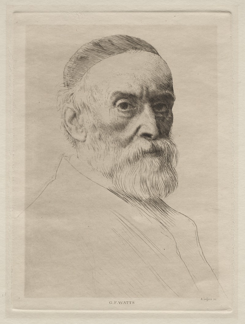 Alphonse Legros - Portrait of George Frederic Watts