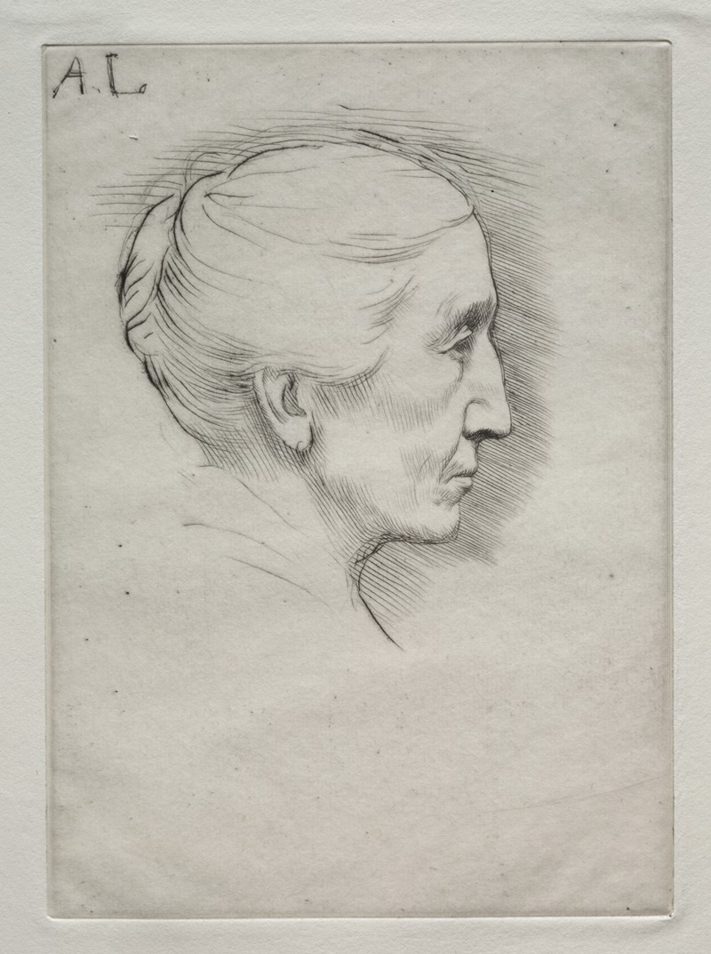 Alphonse Legros - Portrait of Mme. Emily Hughes