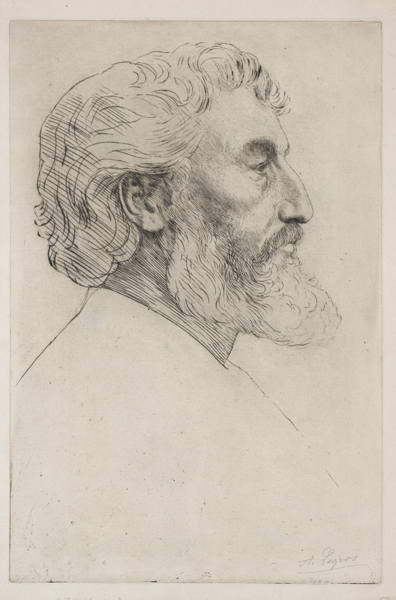 Alphonse Legros - Portrait of Sir Frederick Leighton