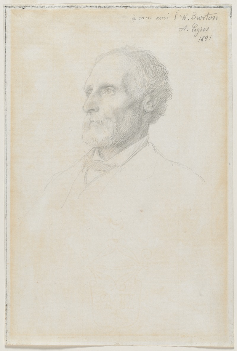 Alphonse Legros - Portrait of Sir Frederick W. Burton, Director of the National Gallery, London