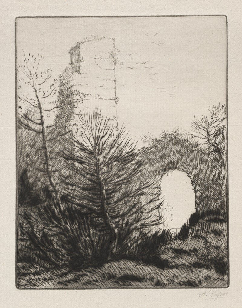 Alphonse Legros - Ruins of a Monastery