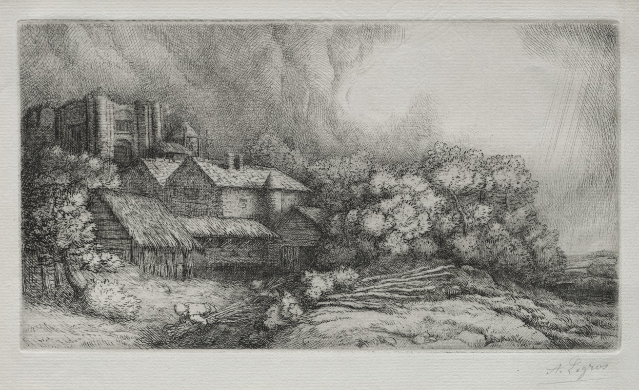 Alphonse Legros - The Abbey Farm (La Ferme de l’abbaye)