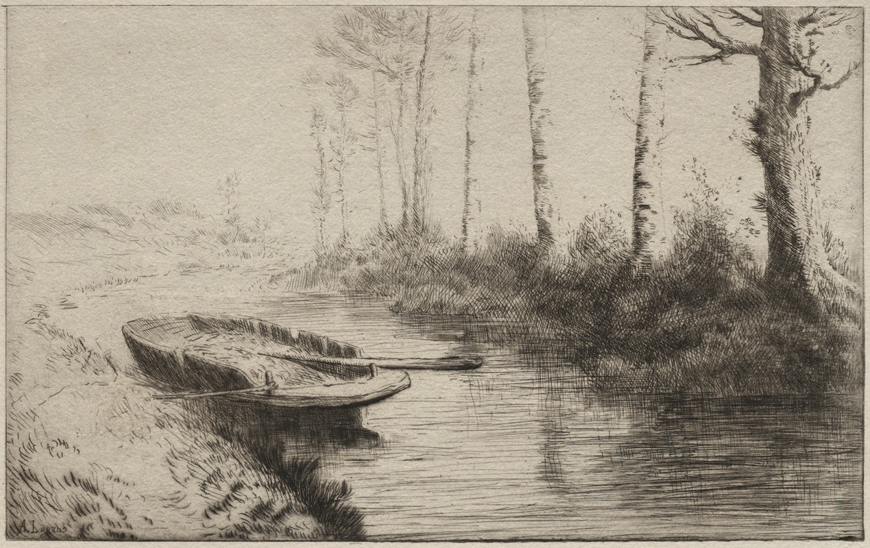 Alphonse Legros - The Canal, Morning