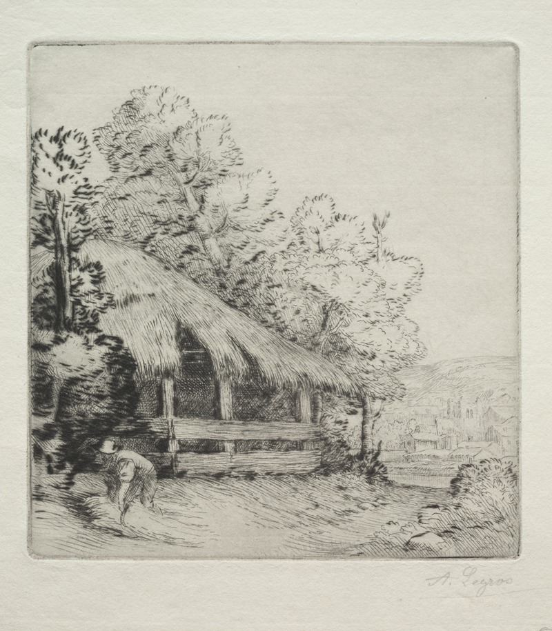 Alphonse Legros - The Little Shed (Le Petit Hangar)