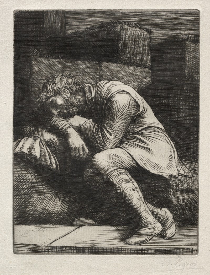 Alphonse Legros - The Sleeping Beggar