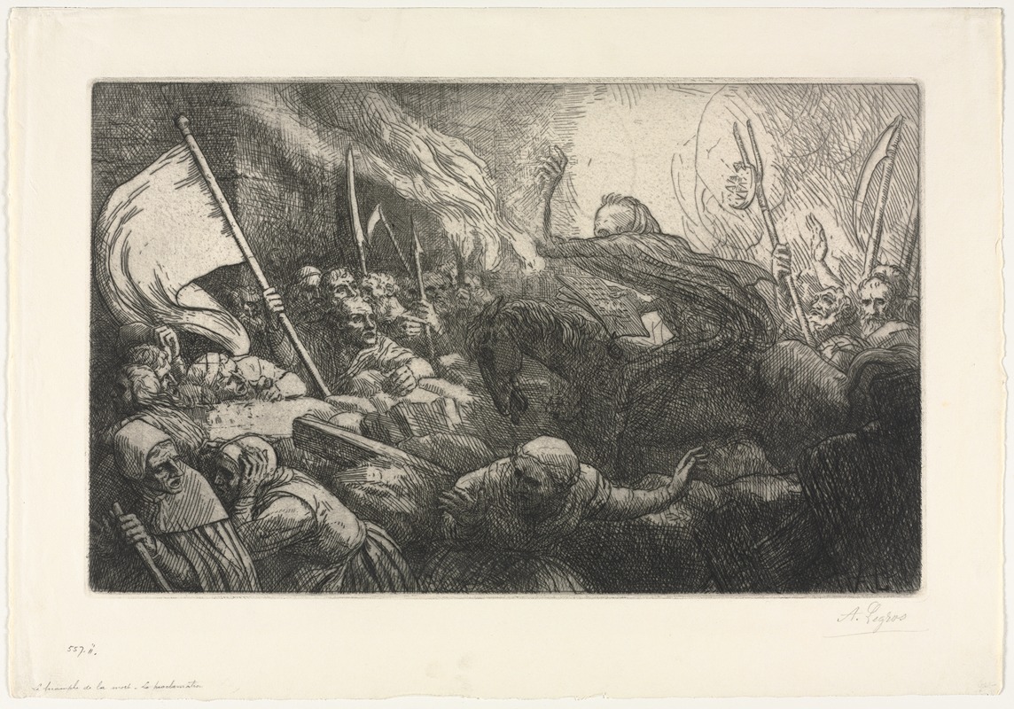 Alphonse Legros - The Triumph of Death; The Proclamation