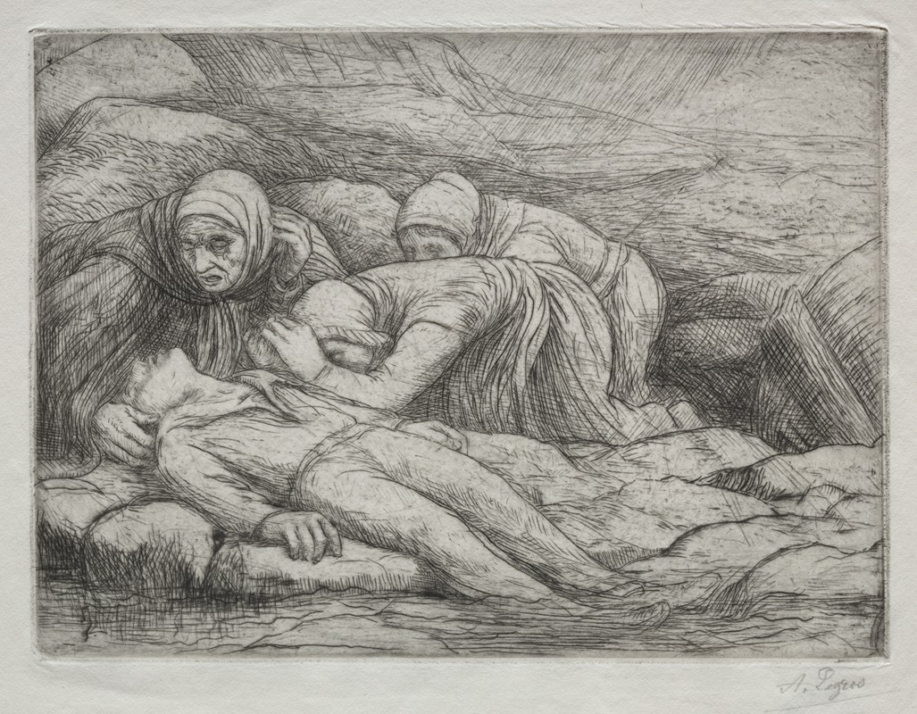 Alphonse Legros - Triomphe de la Mort; La Mort chez une famille de Marins