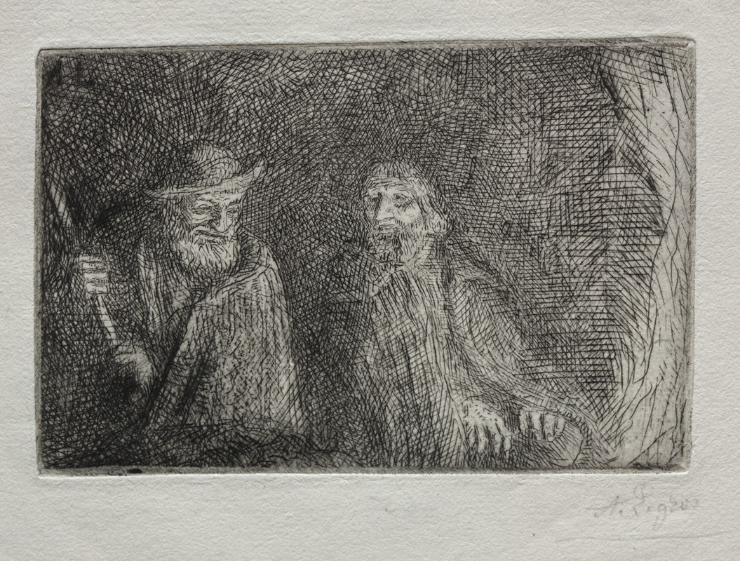 Alphonse Legros - Two Shepherds (Les Deux Bergers)