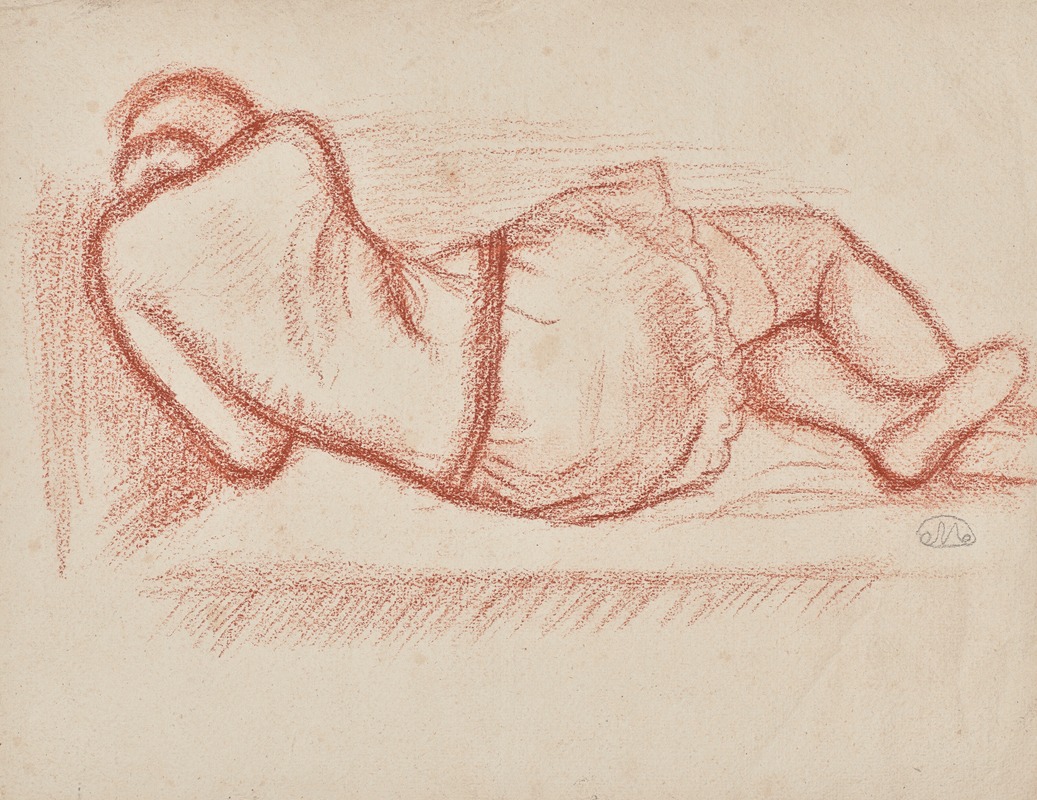 Aristide Maillol - Thérèse au repos couchée dans l’atelier, vêtue