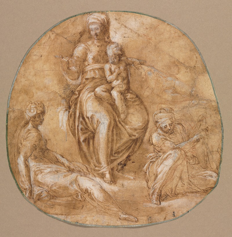 Battista Franco - Virgin and Child with St. Catherine of Alexandria and Saint Anne