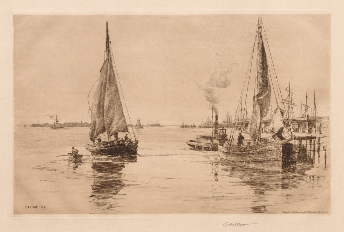 Charles Adams Platt - Two Sloops on the East River