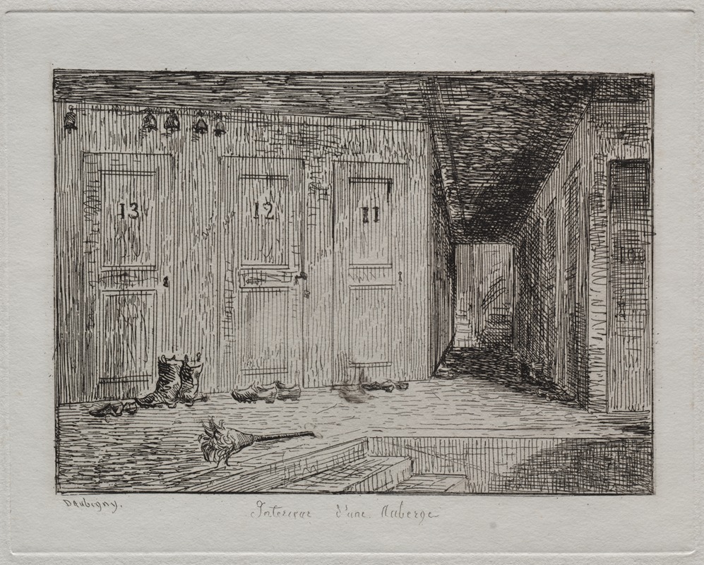 Charles François Daubigny - Interior of an Inn