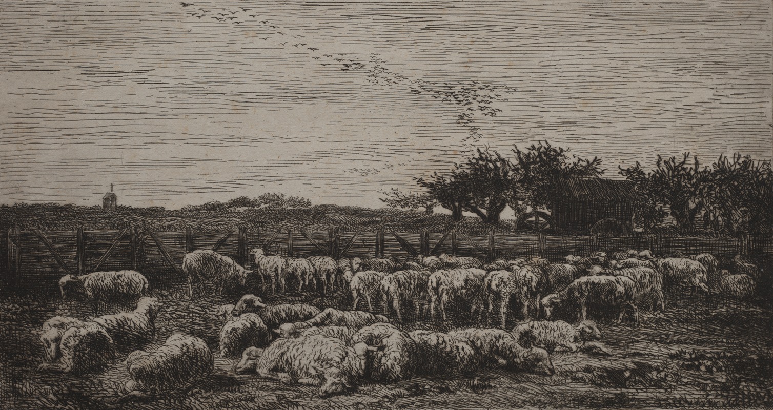 Charles François Daubigny - The Large Sheepfold