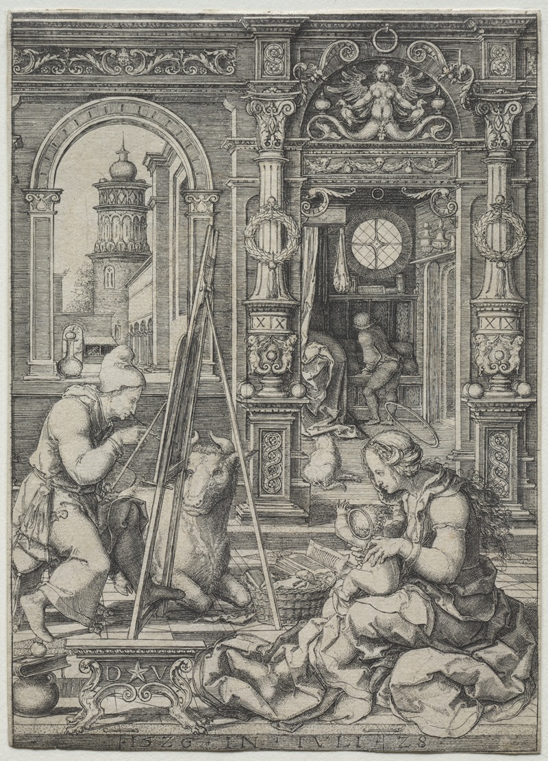 Dirk Vellert - St. Luke Painting the Virgin