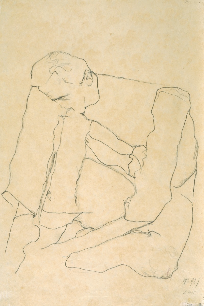 Egon Schiele - Seated Man