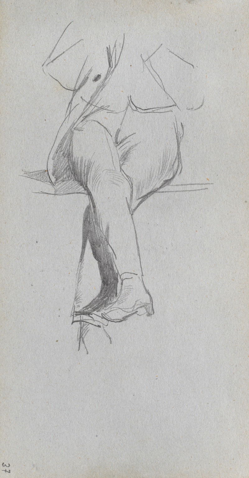 Ernest Meissonier - Figure Study, crossed legs