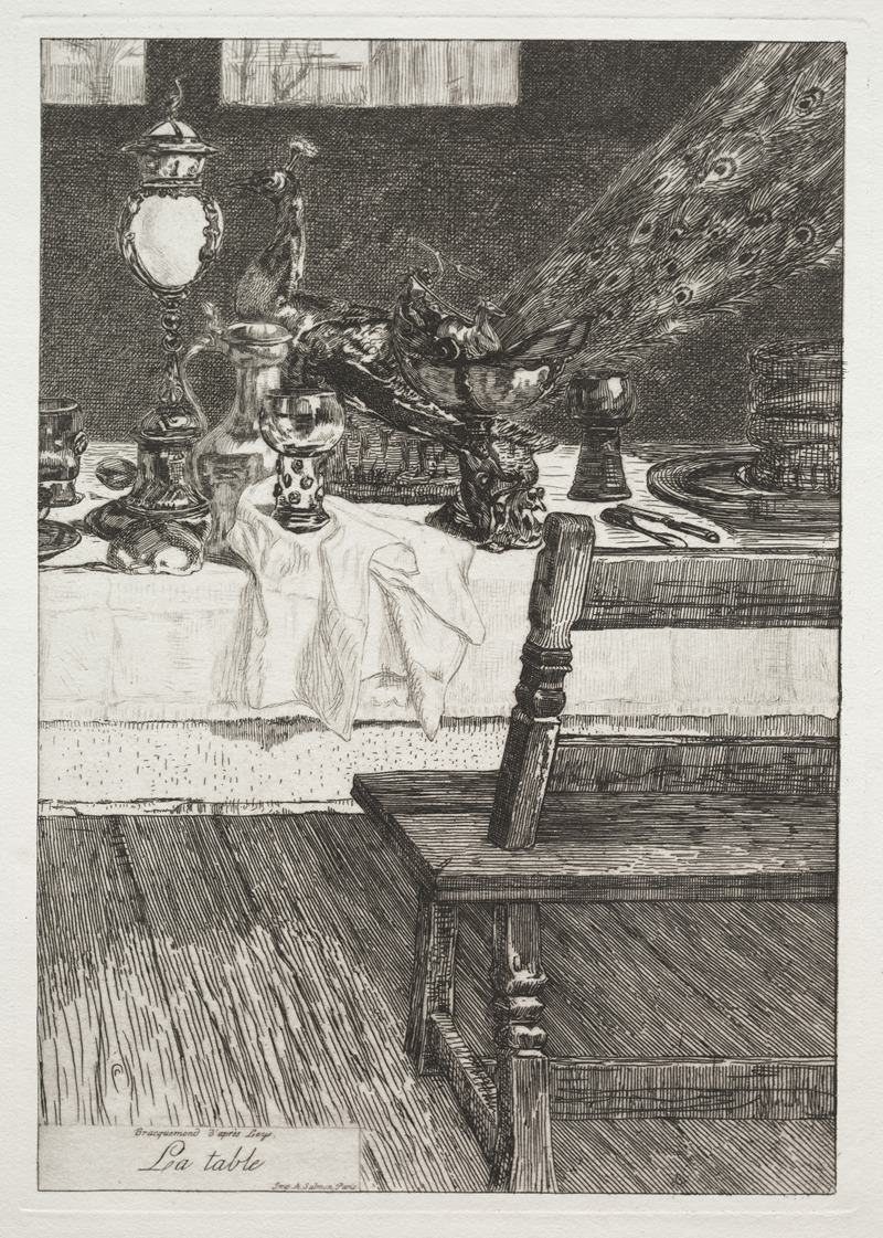 Félix Bracquemond - The Table, after H. Leys