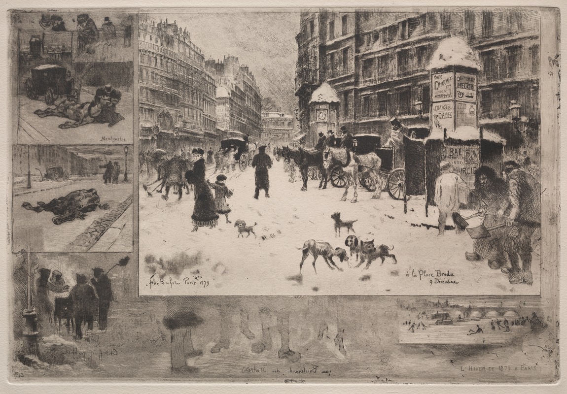 Félix Hilaire Buhot - Winter in Paris