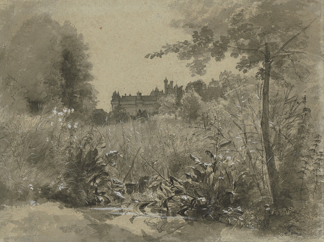 Francois-Louis Français - View of the Château of Pierrefonds