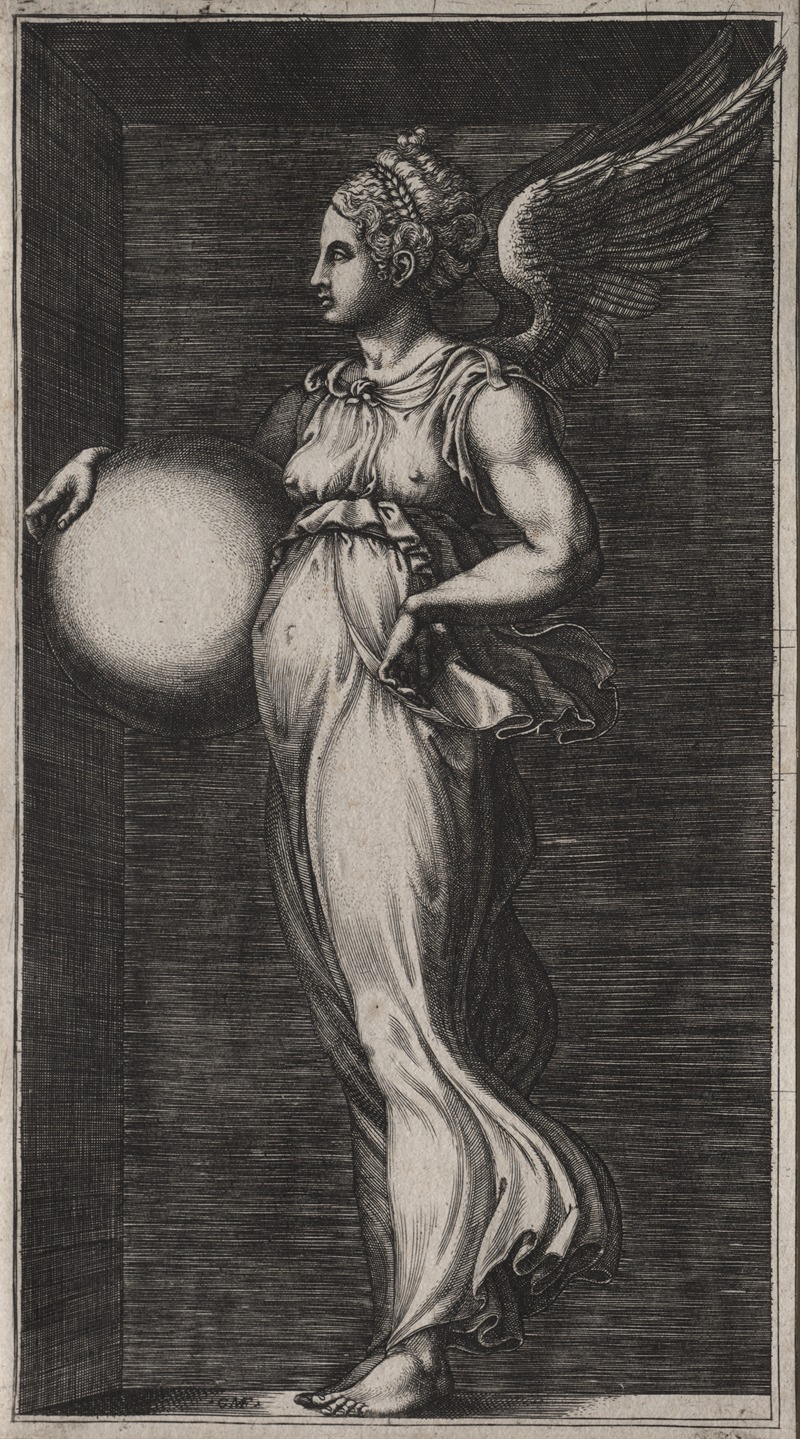 Giorgio Ghisi - Allegorical Figure Holding a Sphere