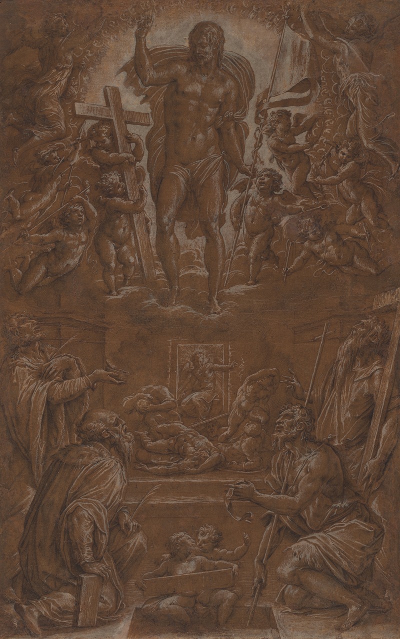 Giorgio Vasari - The Risen Christ Adored by Saints and Angels