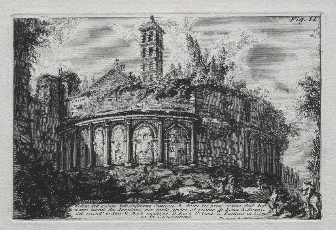 Giovanni Battista Piranesi - Veduta dell’avanzo dell’Anfiteatro Castranse