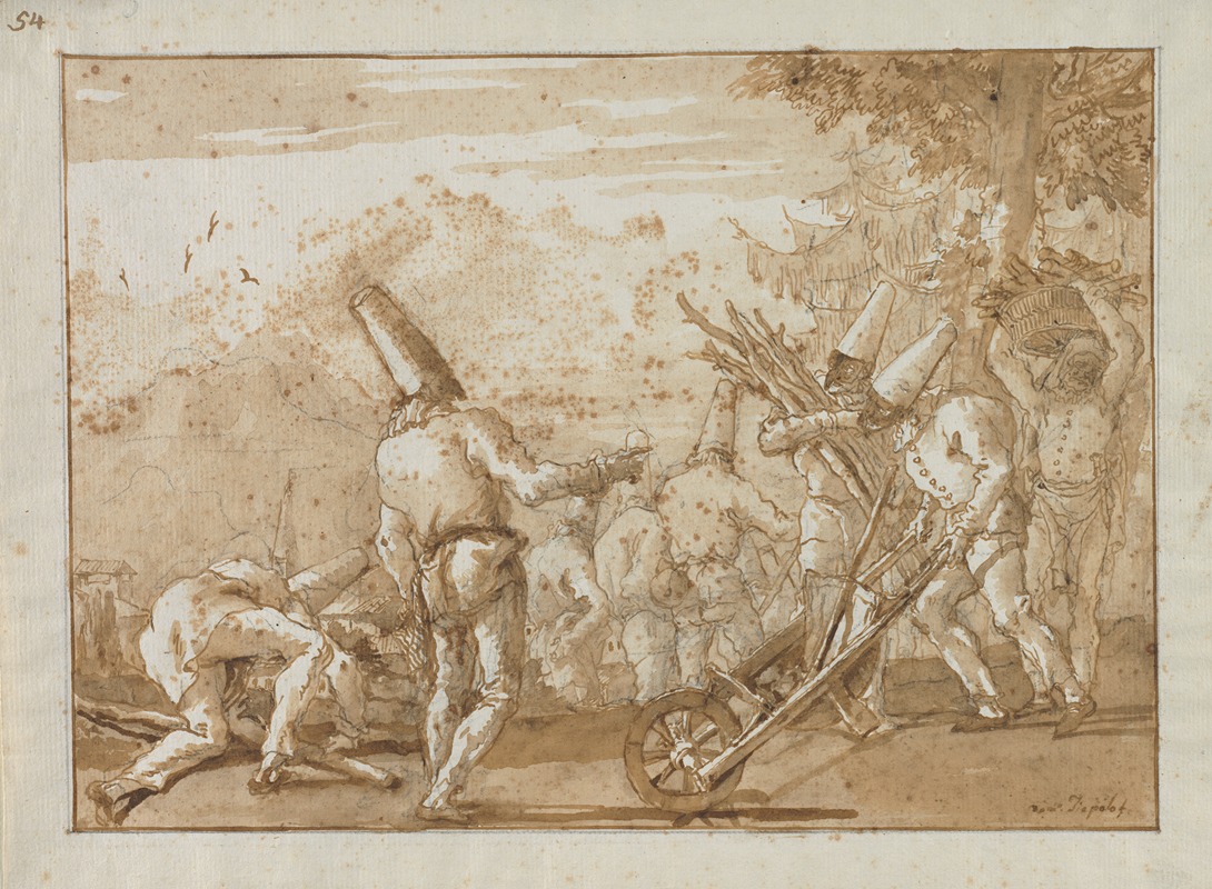 Giovanni Domenico Tiepolo - Gathering Wood