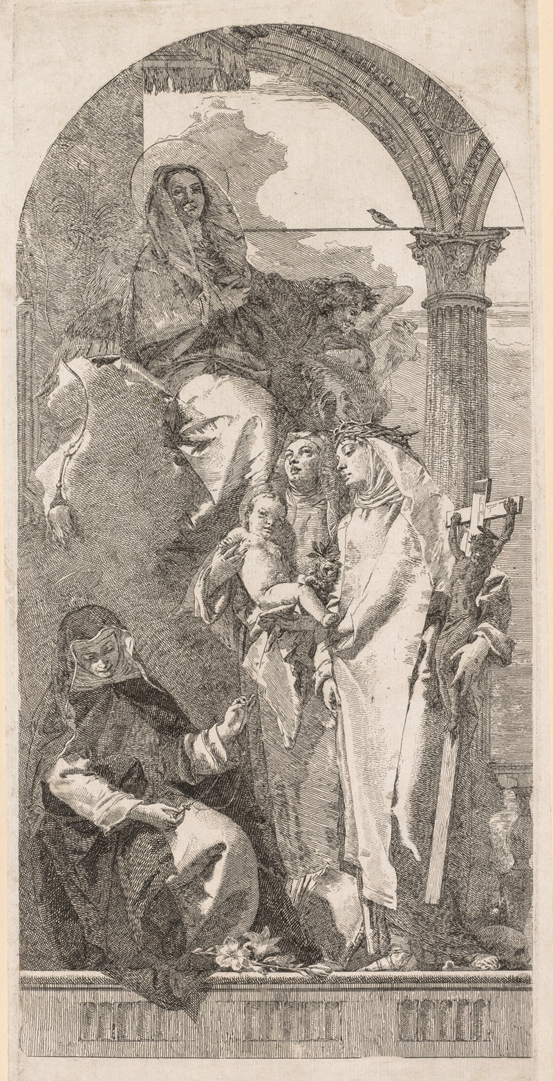 Giovanni Domenico Tiepolo - Madonna with Saints Agnes, Catherine and Rosa