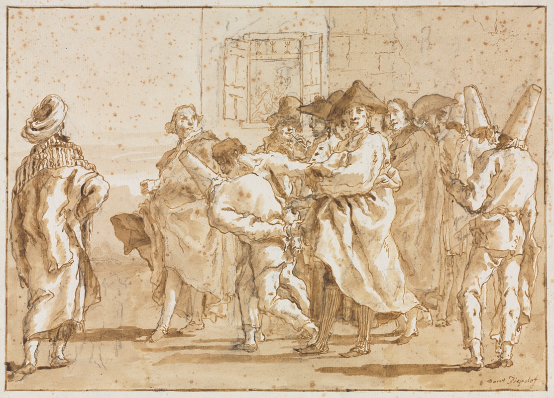 Giovanni Domenico Tiepolo - Punchinello Arrested