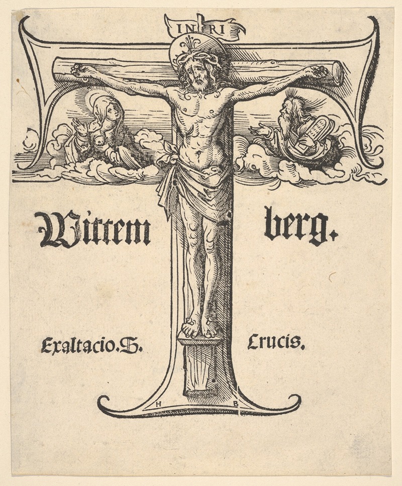 Hans Burgkmair The Elder - Christ on the Cross Between the Virgin and Moses