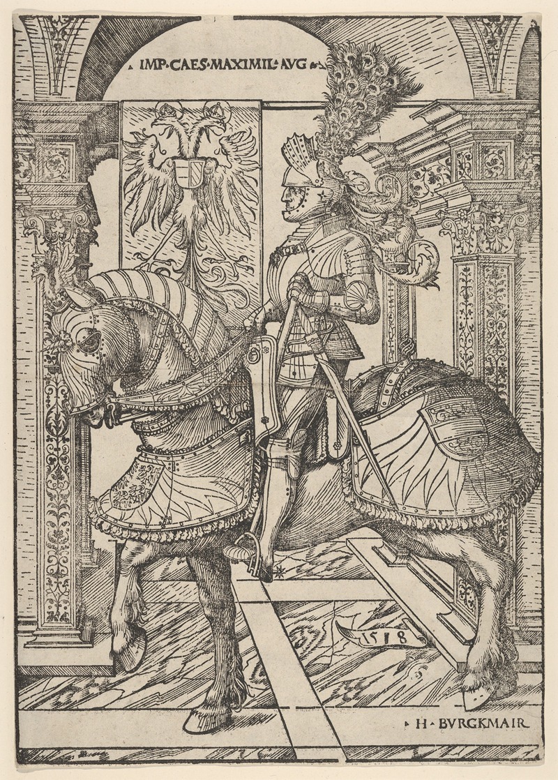 Hans Burgkmair The Elder - Emperor Maximilian I on Horseback