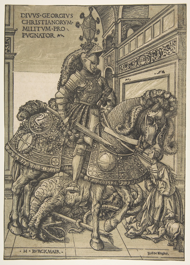 Hans Burgkmair The Elder - Saint George on Horseback