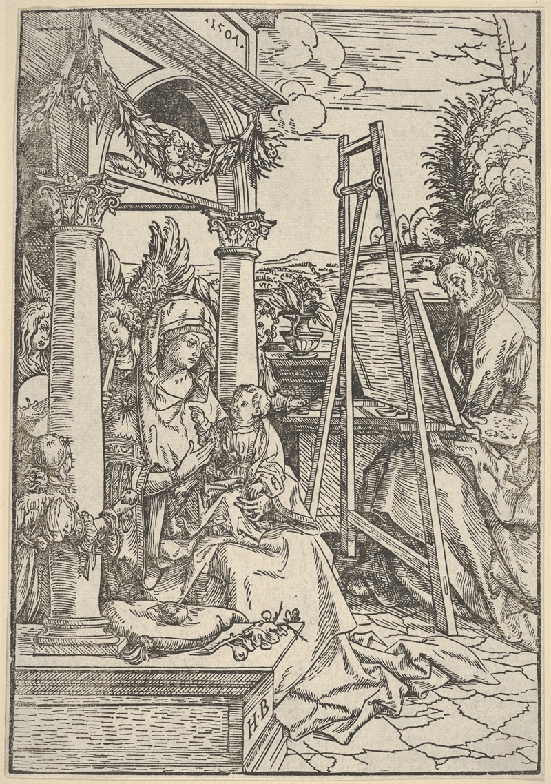 Hans Burgkmair The Elder - Saint Luke Painting the Virgin