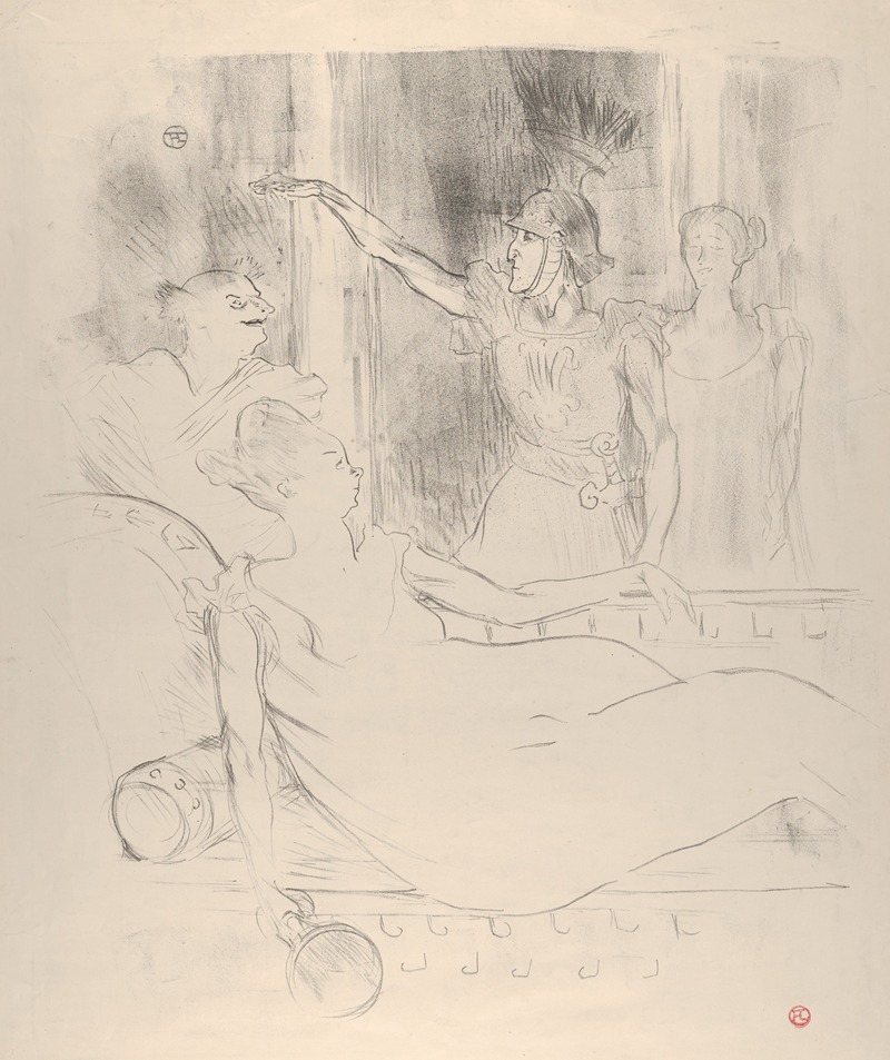 Henri de Toulouse-Lautrec - A Scene from Offenbach’s La Belle Hélène