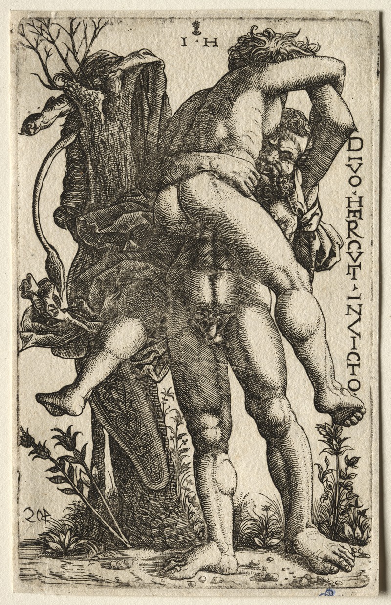 Hieronymus Hopfer - Hercules and Antaeus