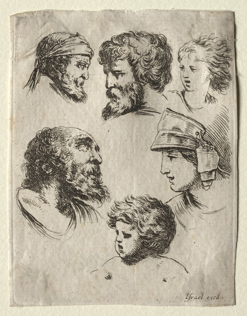 Israël Henriet - Six Portrait Heads