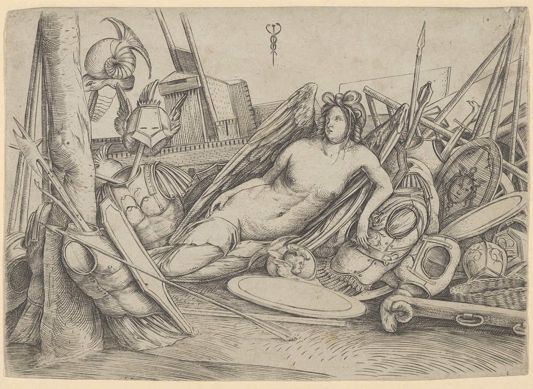 Jacopo de' Barbari - Victory reclining amid trophies