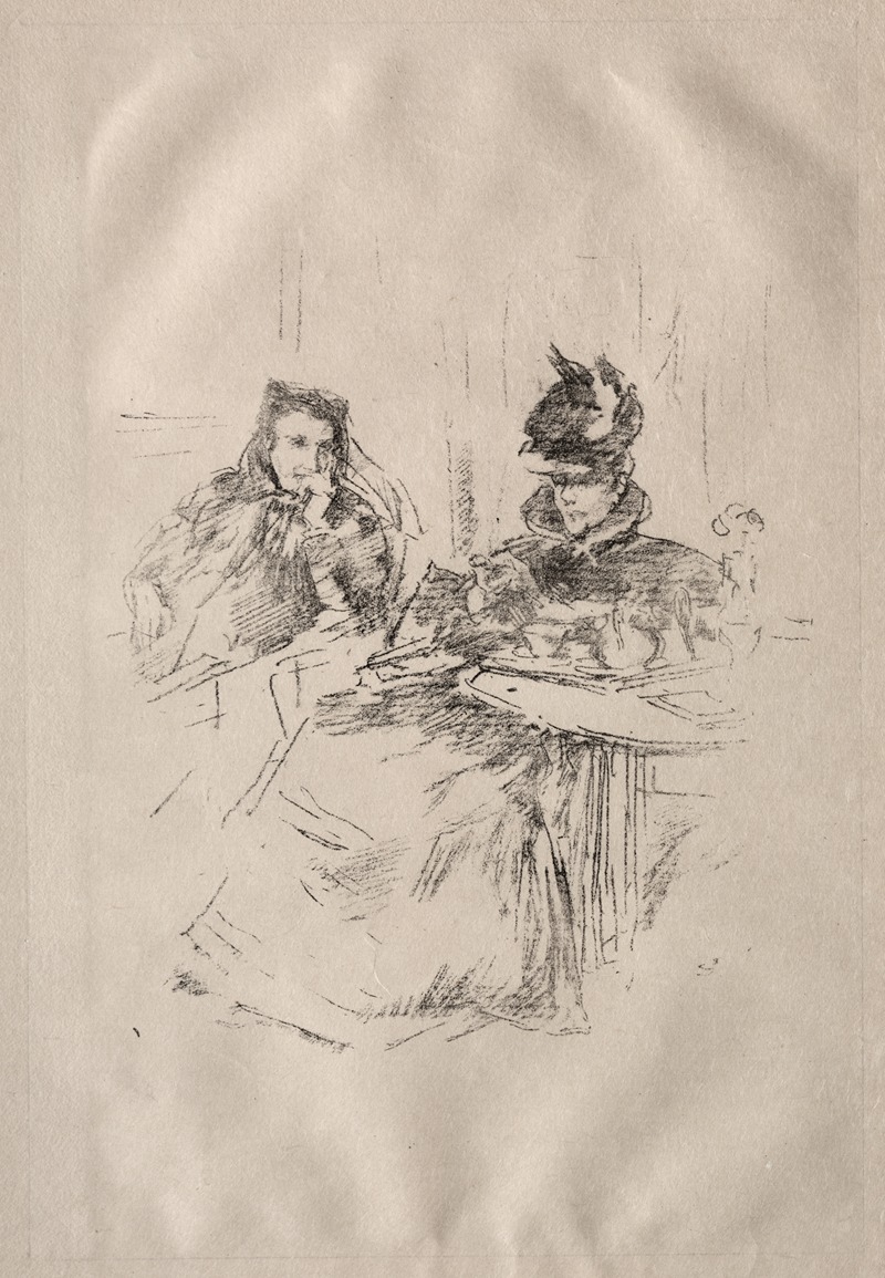 James Abbott McNeill Whistler - Afternoon Tea, Mrs. Phillips and Mrs. Charles Whibley