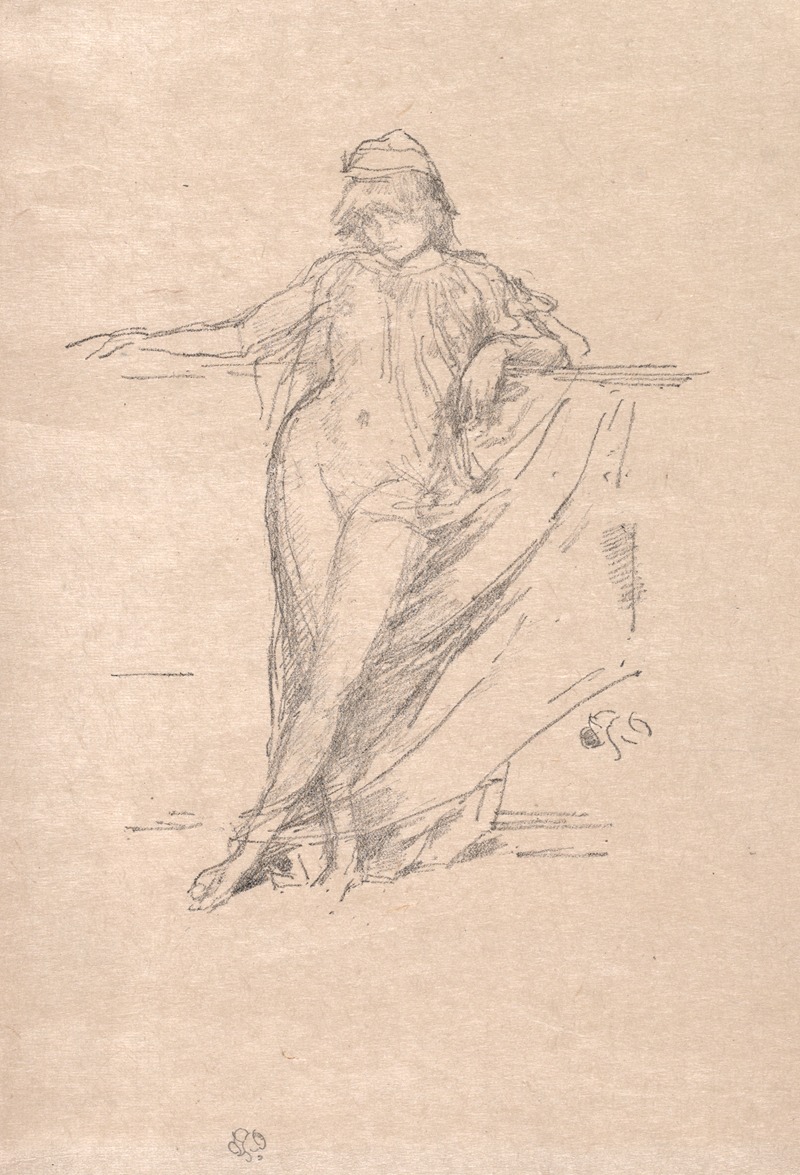 James Abbott McNeill Whistler - Little Draped Figure Leaning