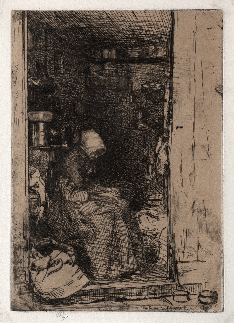 James Abbott McNeill Whistler - The Old Rag Woman, No. 10