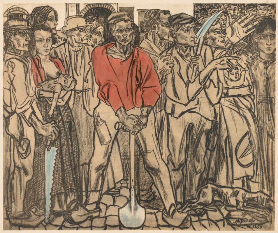 Jan Toorop - A Group of Laborers