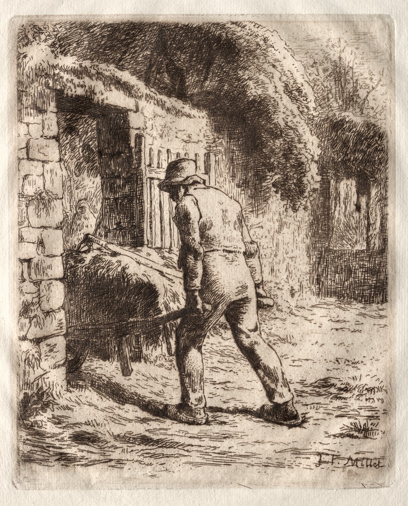 Jean-François Millet - Peasant with a Wheelbarrow