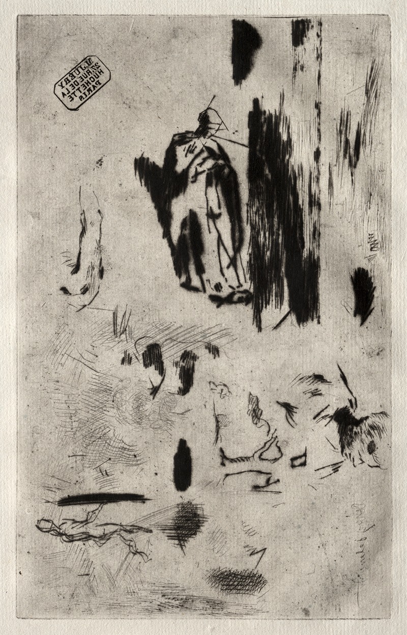 Jean-François Millet - Plate with Sketches