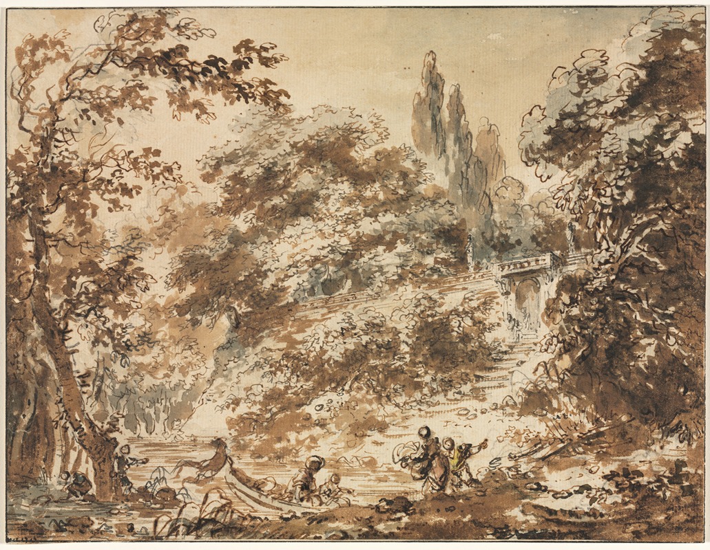 Jean-Honoré Fragonard - Scene in a Park