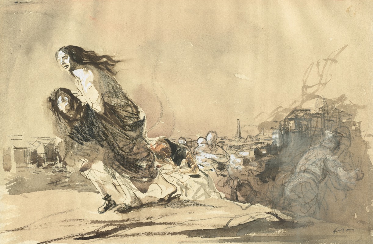 Jean-Louis Forain - The German troups received the formal order to spare private property