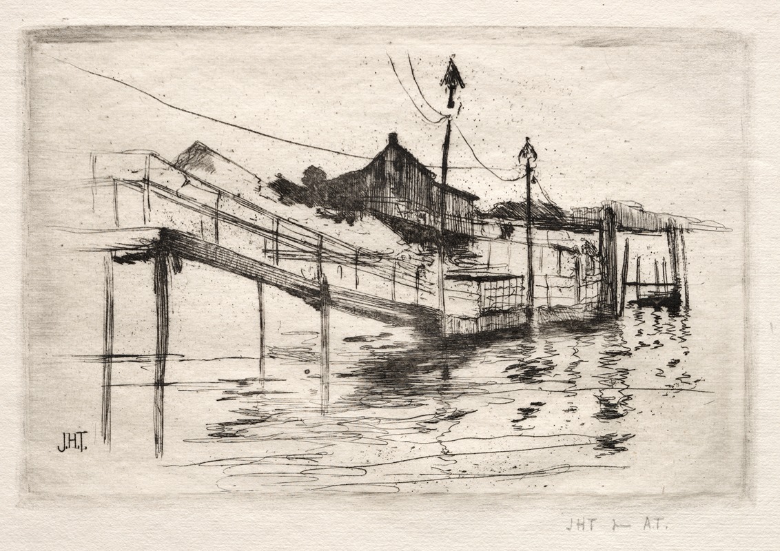 John Henry Twachtman - Footbridge, Bridgeport, Connecticut