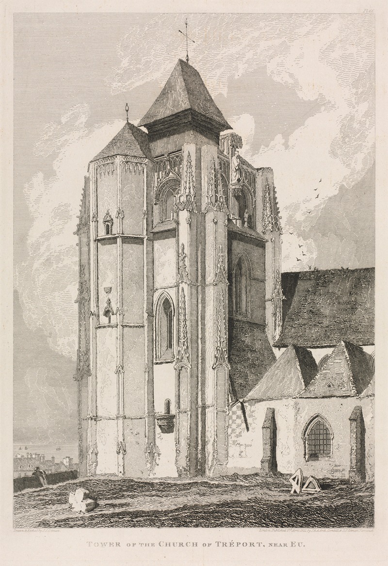 John Sell Cotman - Tower of the Church of Tréport, near Eu