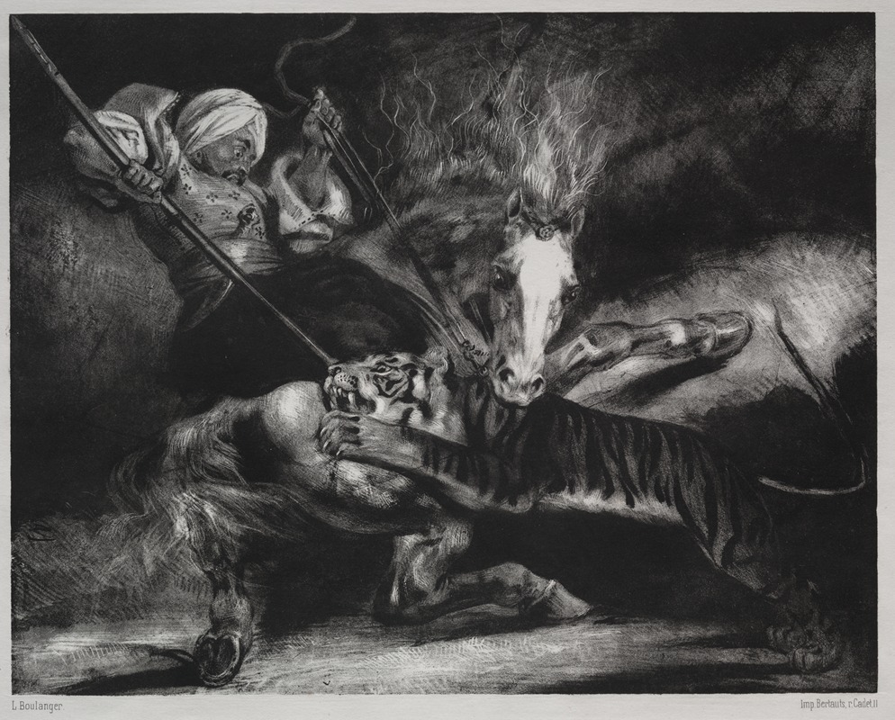 Louis Candide Boulanger - An Attack by a Tiger